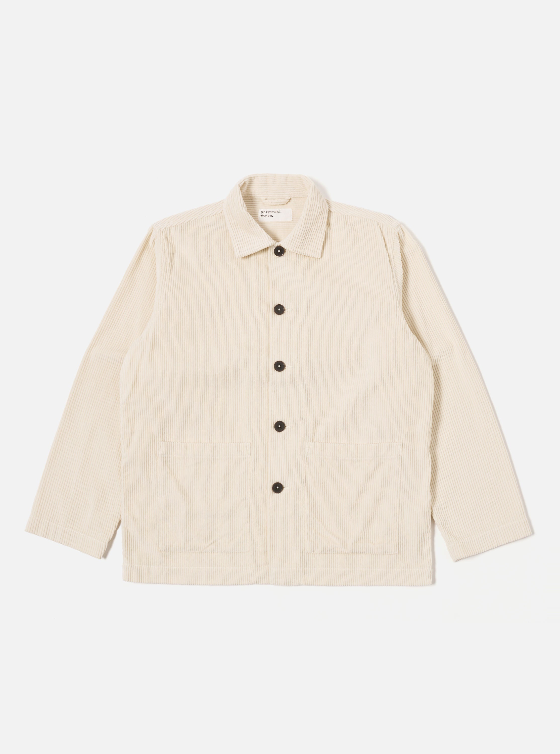 Universal Works Easy Jacket in Ecru 6 Wale Cord