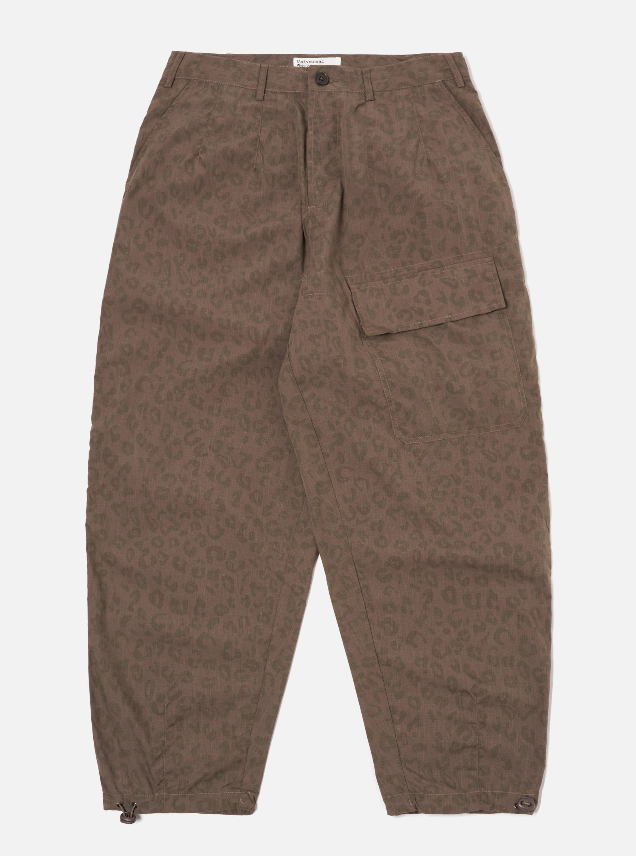 Universal Works Loose Pilot Trouser in Sand Leopard Recycled Polytech