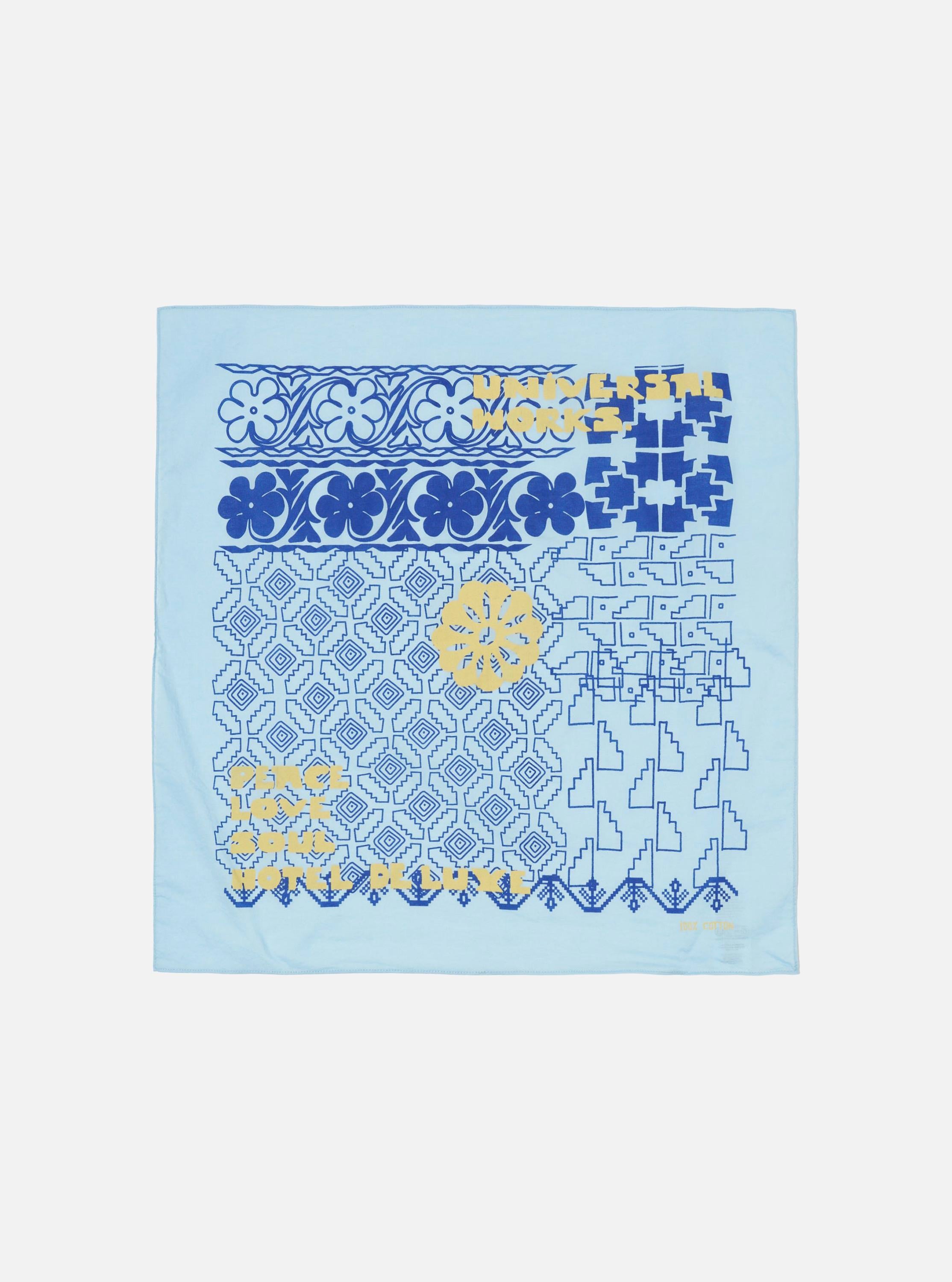 Universal Works Kingsman Neckerchief in Blue Cambric