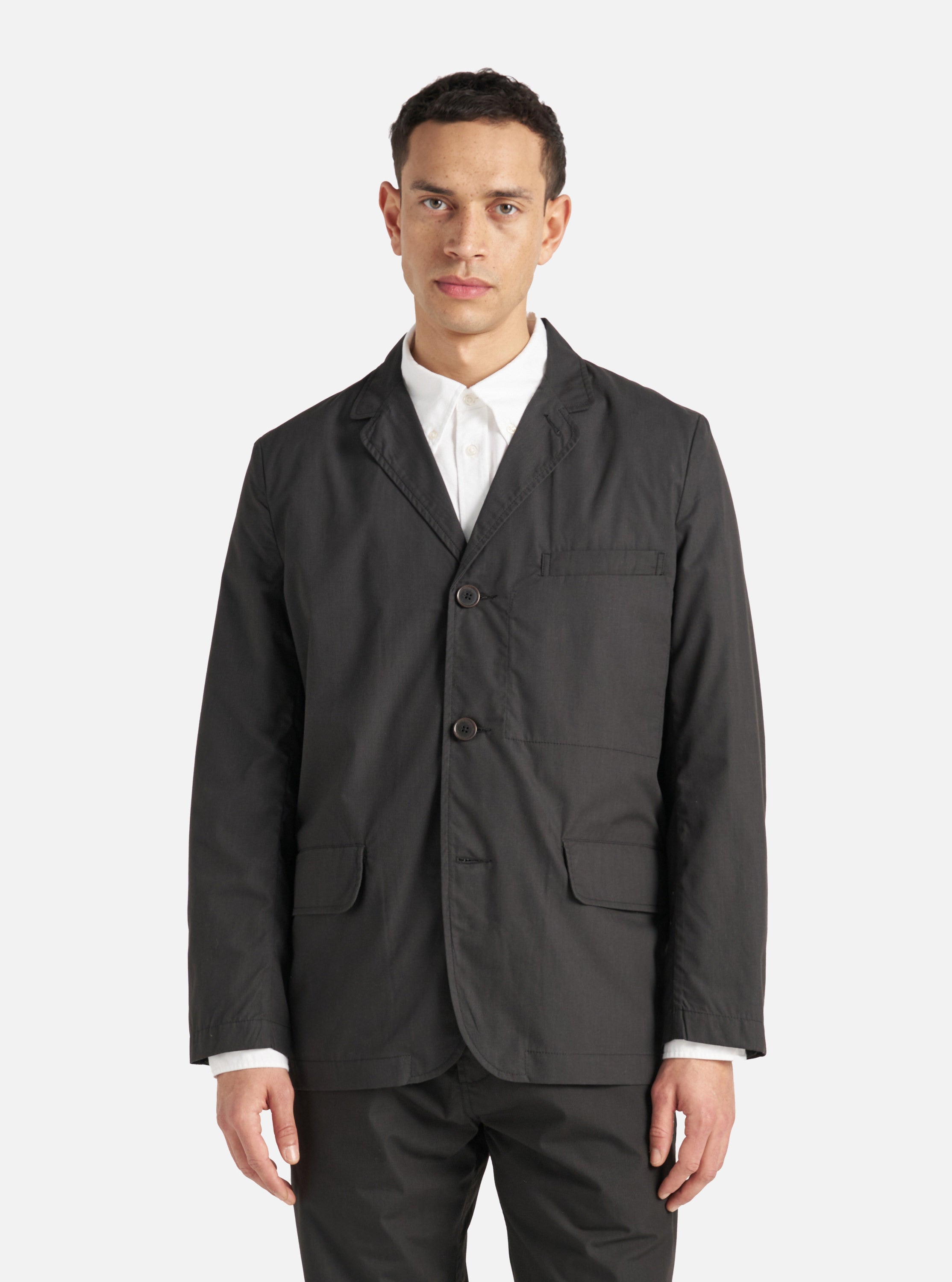 Universal Works Capitol Jacket in Black Recycled Polytech