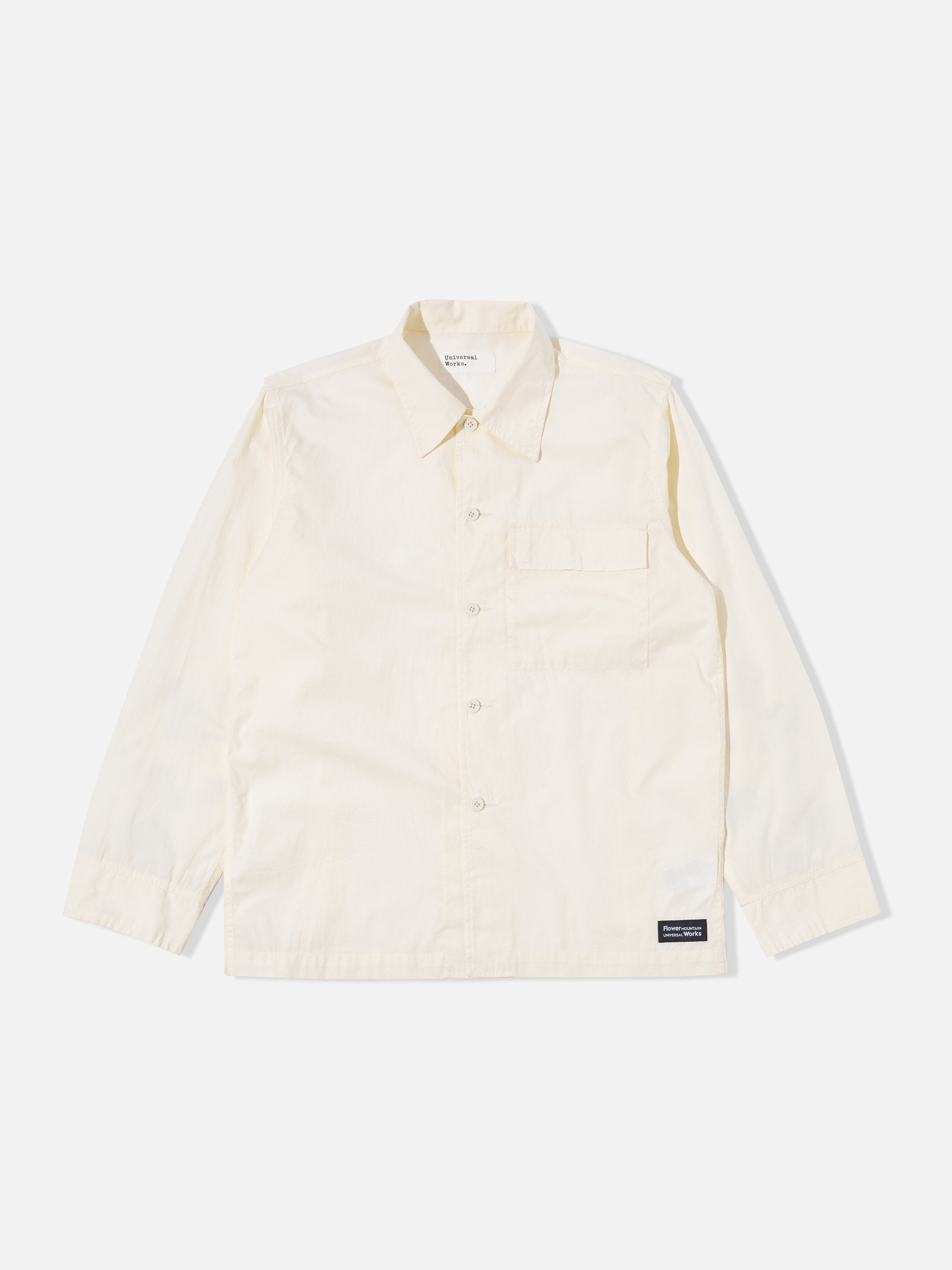 Flower Mountain x Universal Works Cruiser Shirt in Ecru Broadcloth