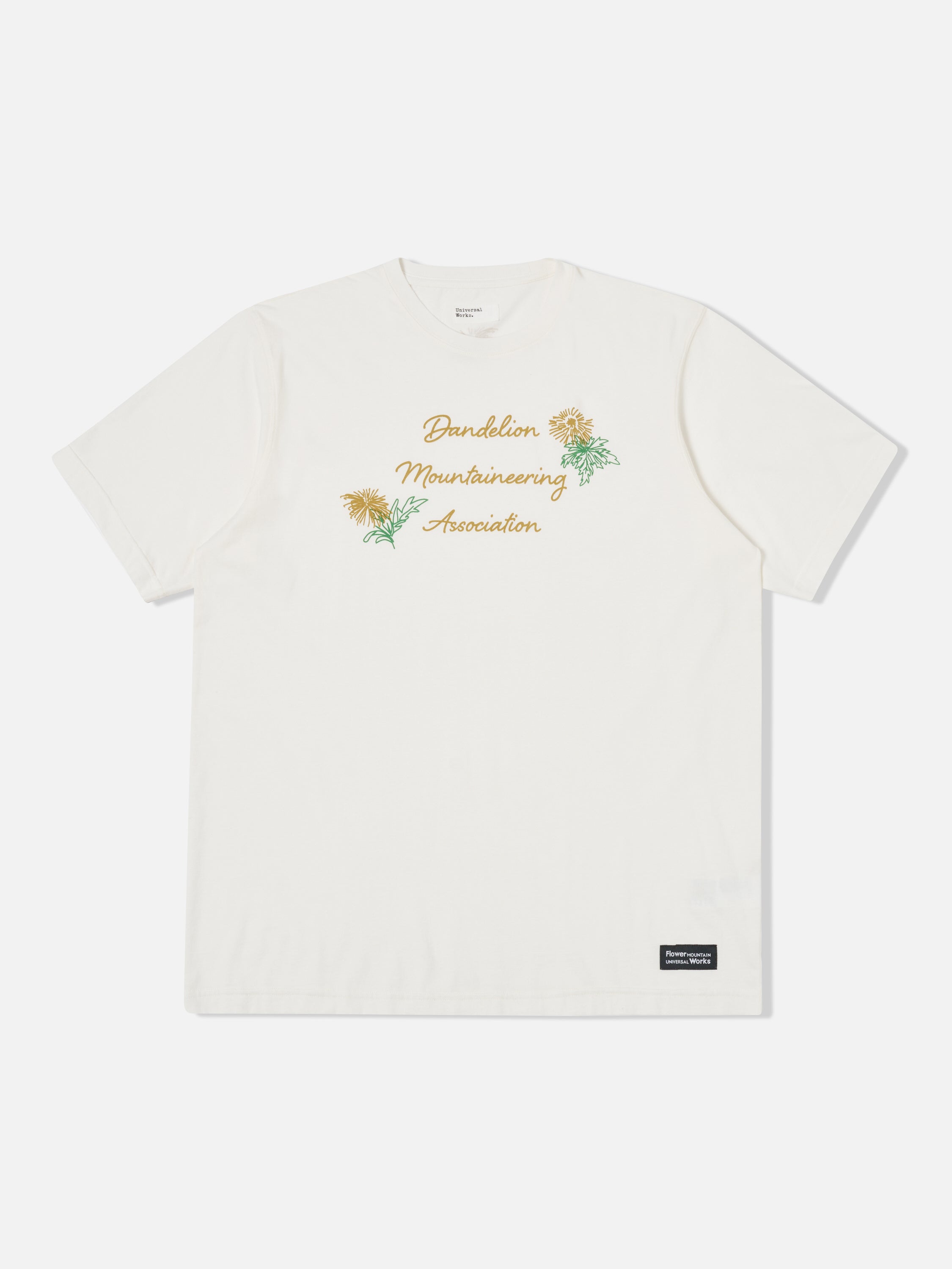 Flower Mountain x Universal Works Tee in Ecru Single Jersey