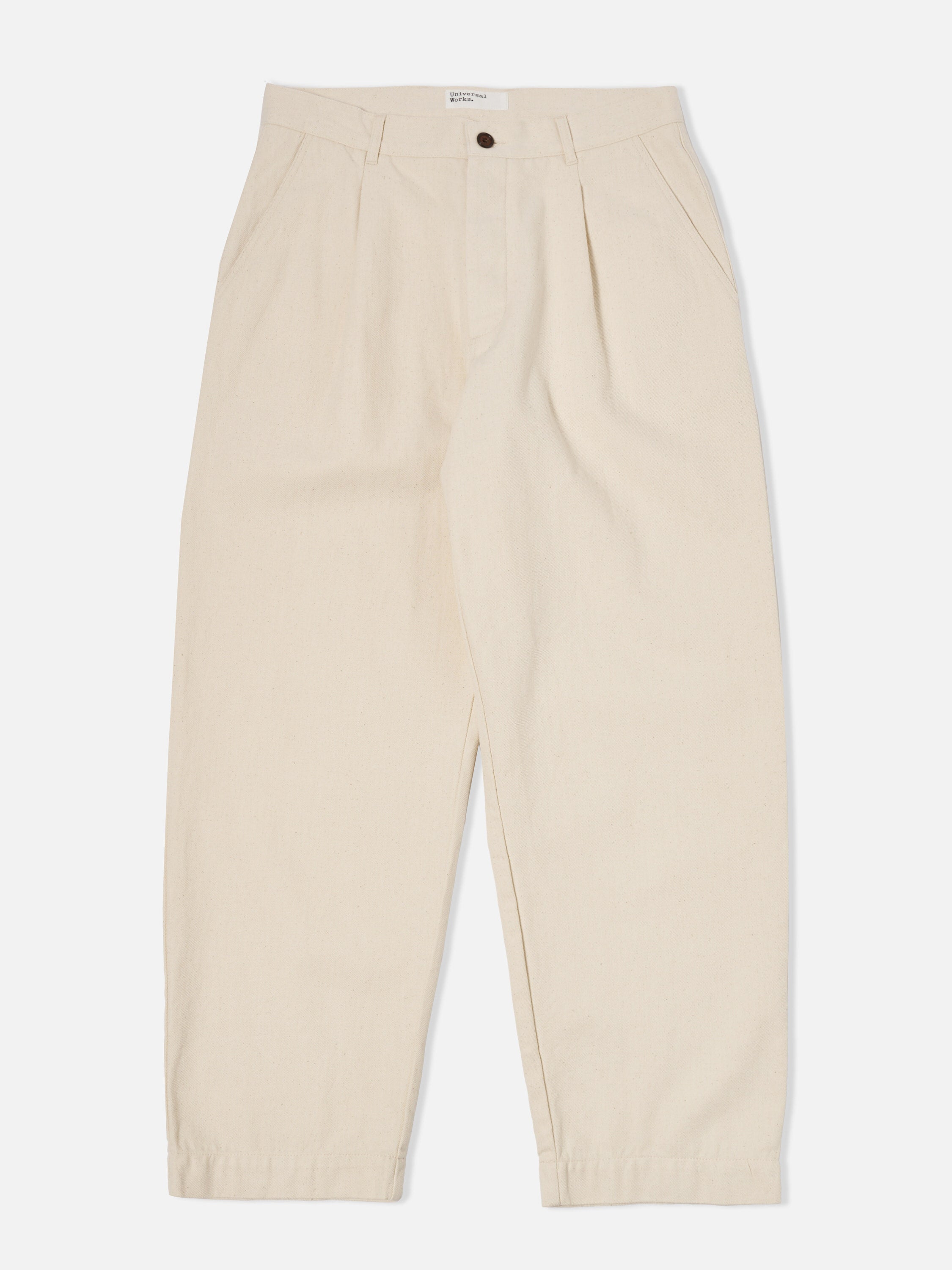 Universal Works Duke Pant in Ecru Recycled Cotton