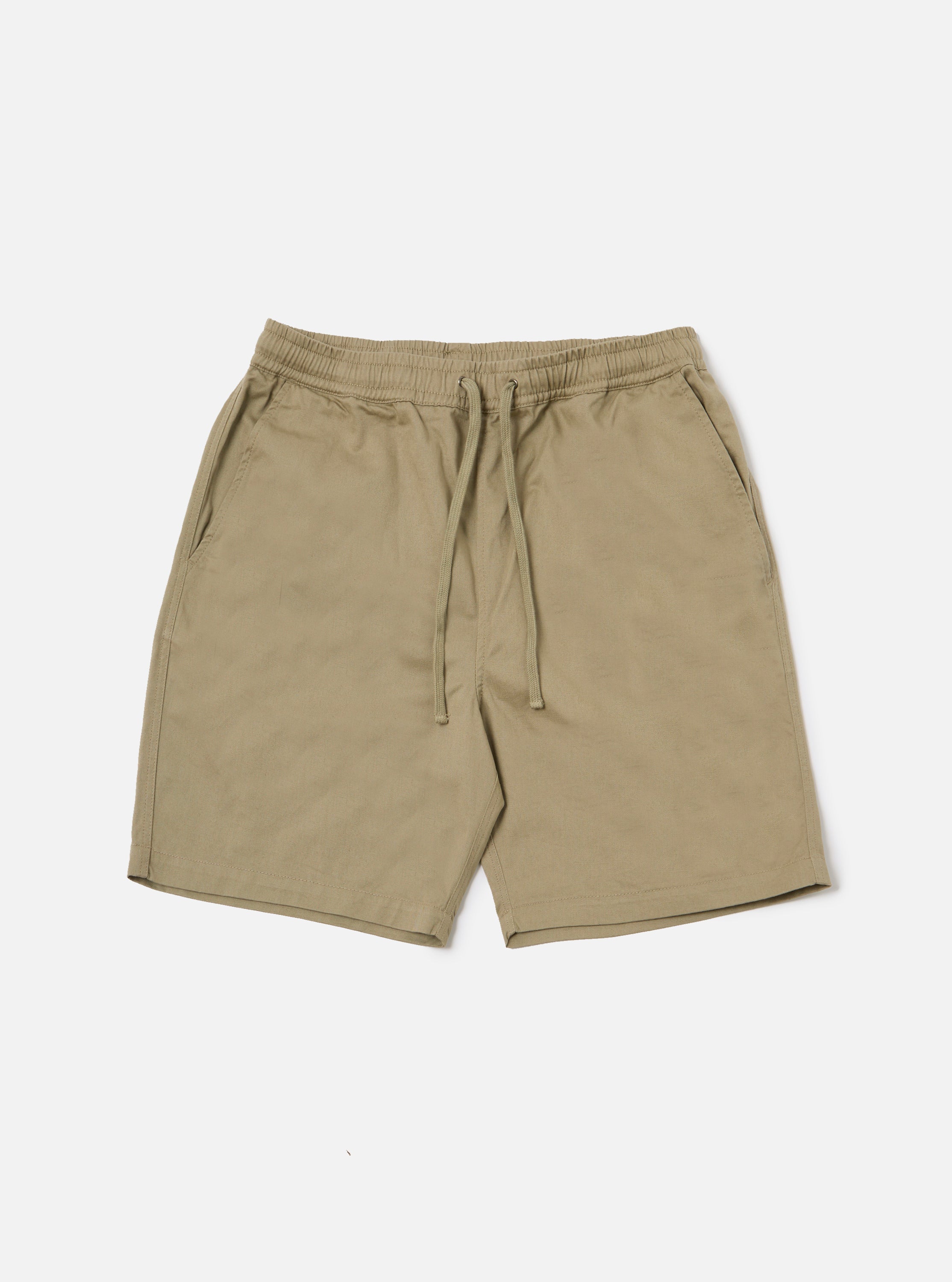 Universal Works Beach Short in Stone Twill