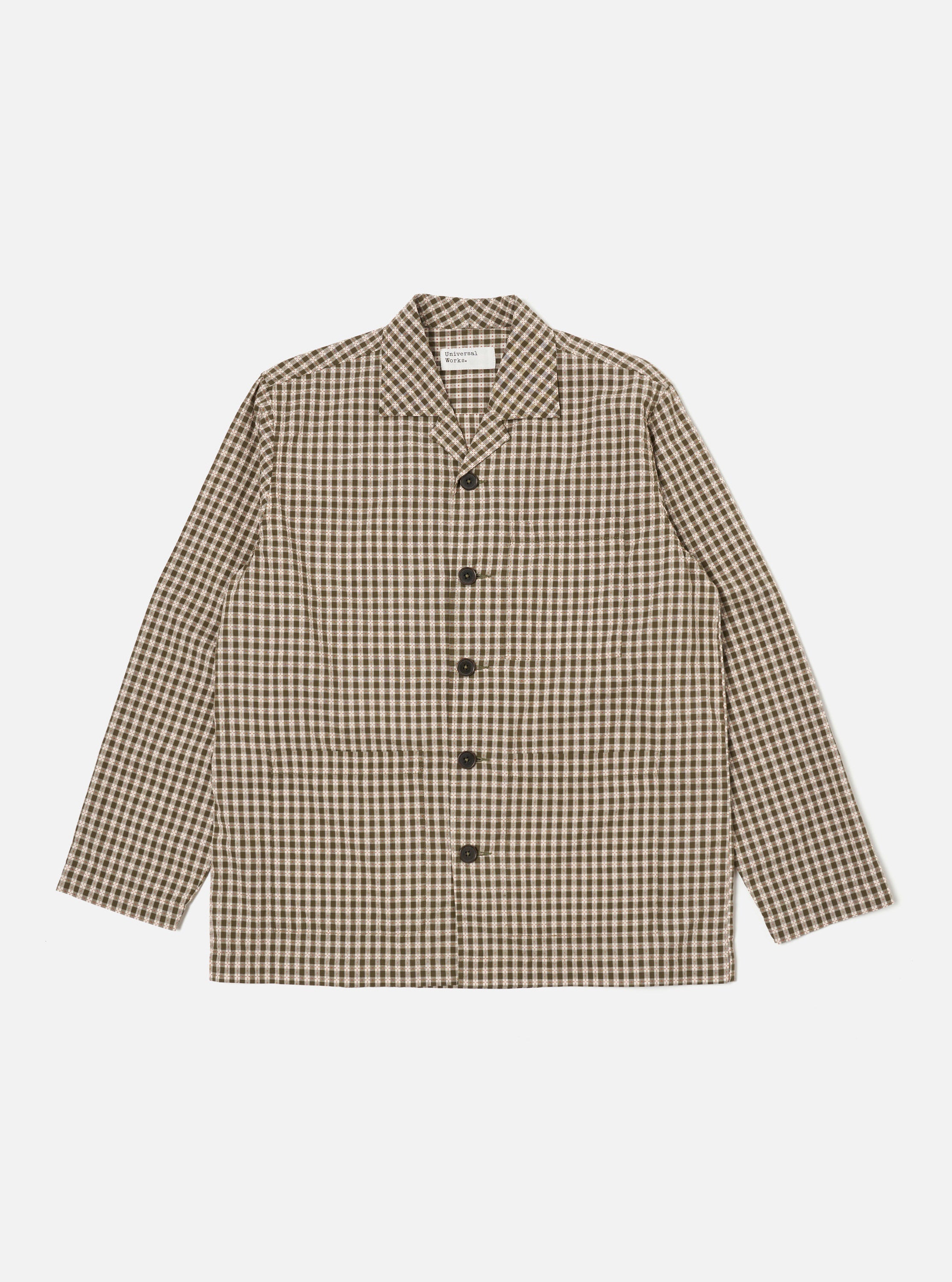 Universal Works Cancun Jacket in Olive Dobby Check