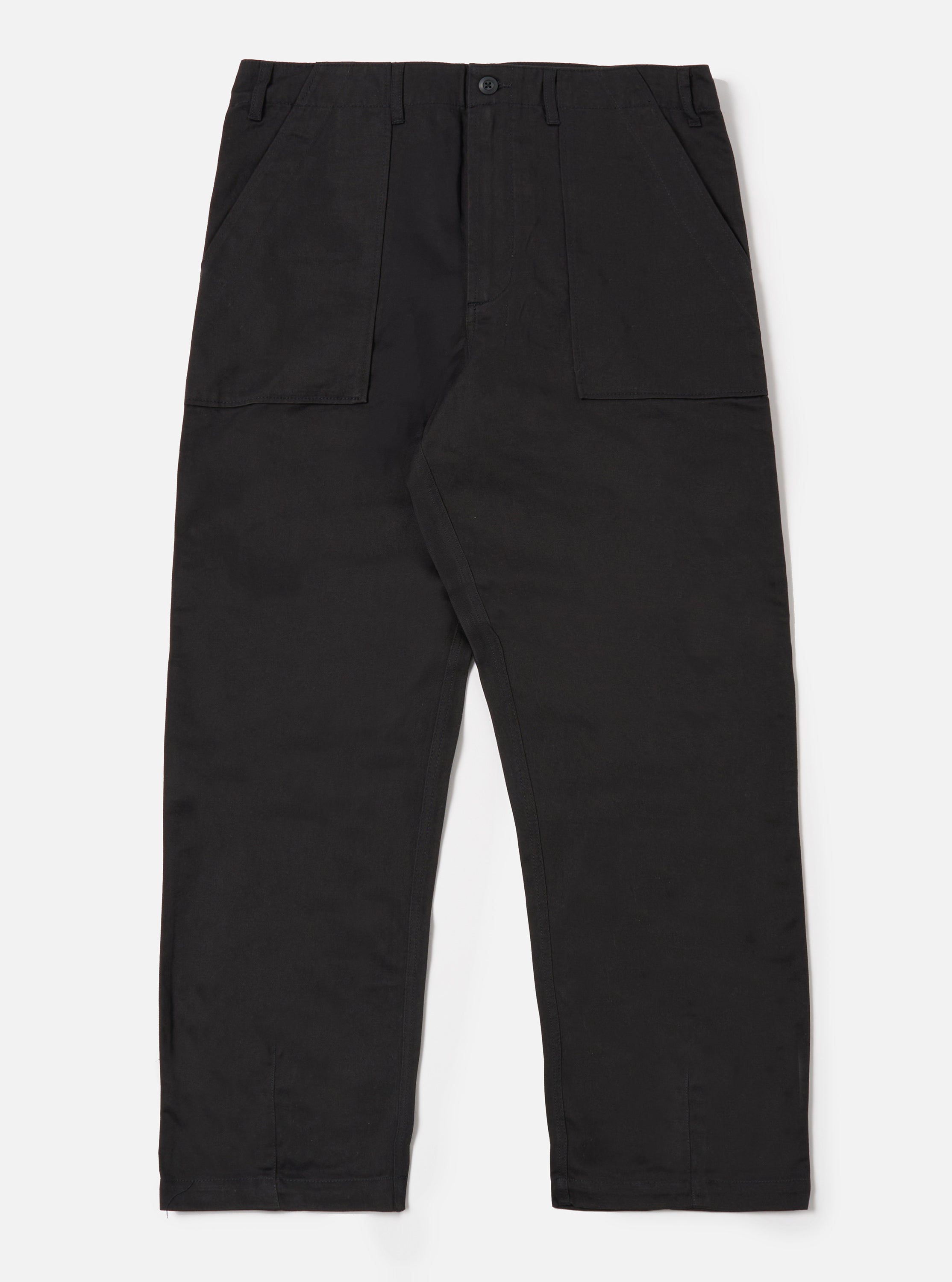 Universal Works Fatigue Pant in Black Twill