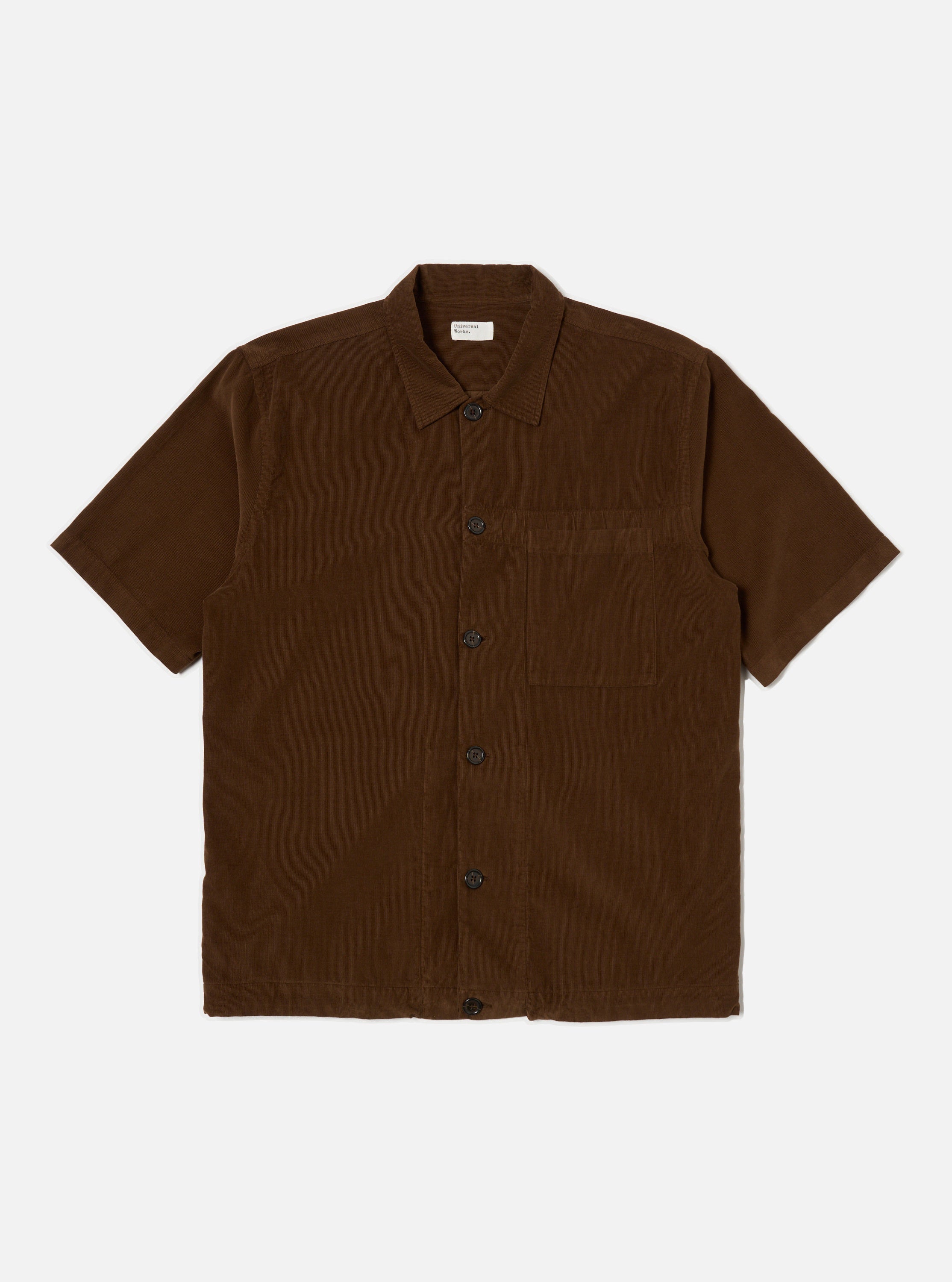Universal Works Tech Overshirt in Khaki Summer Cord
