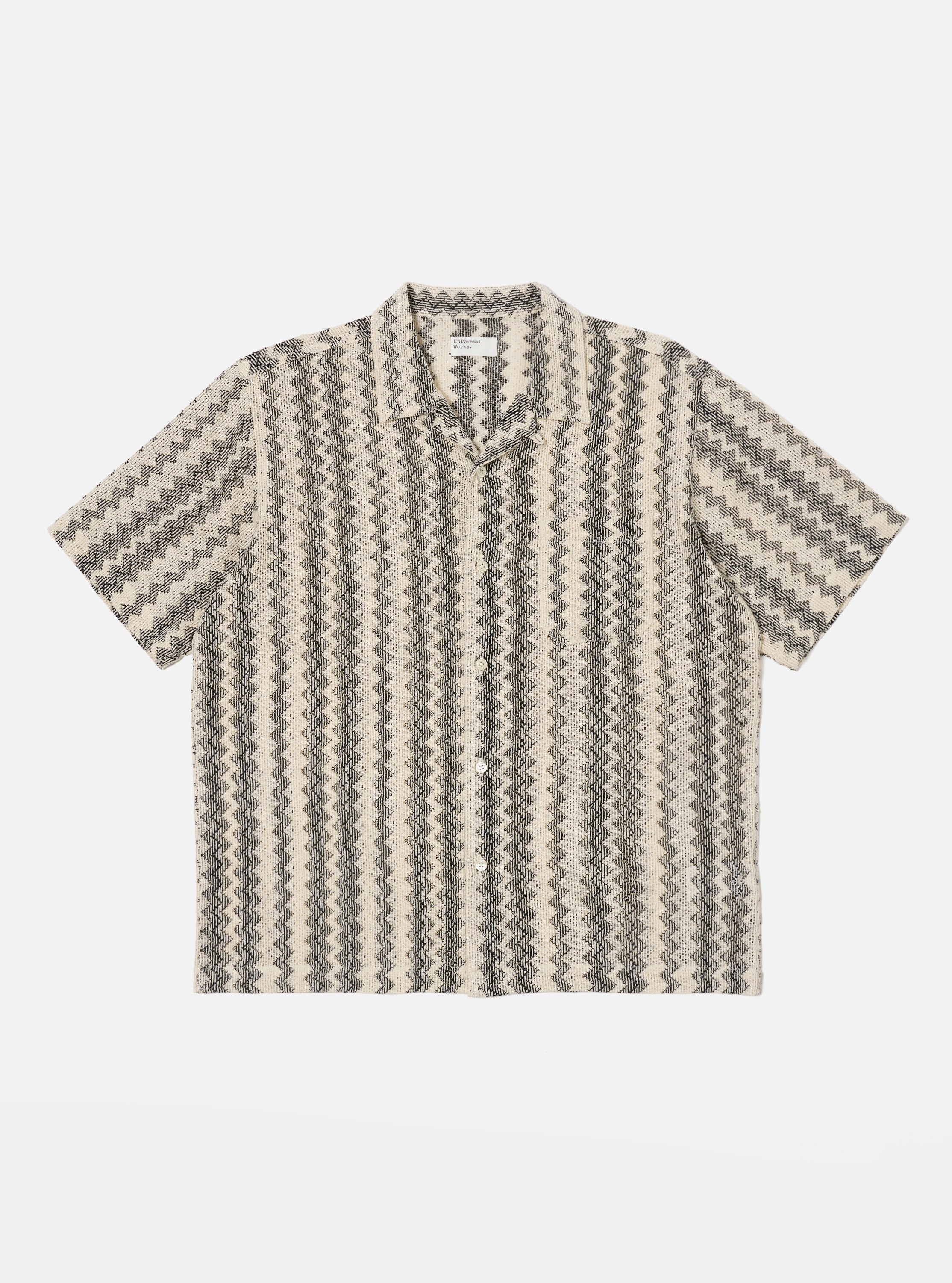 Universal Works Road Shirt in Charcoal Cotton Lattice