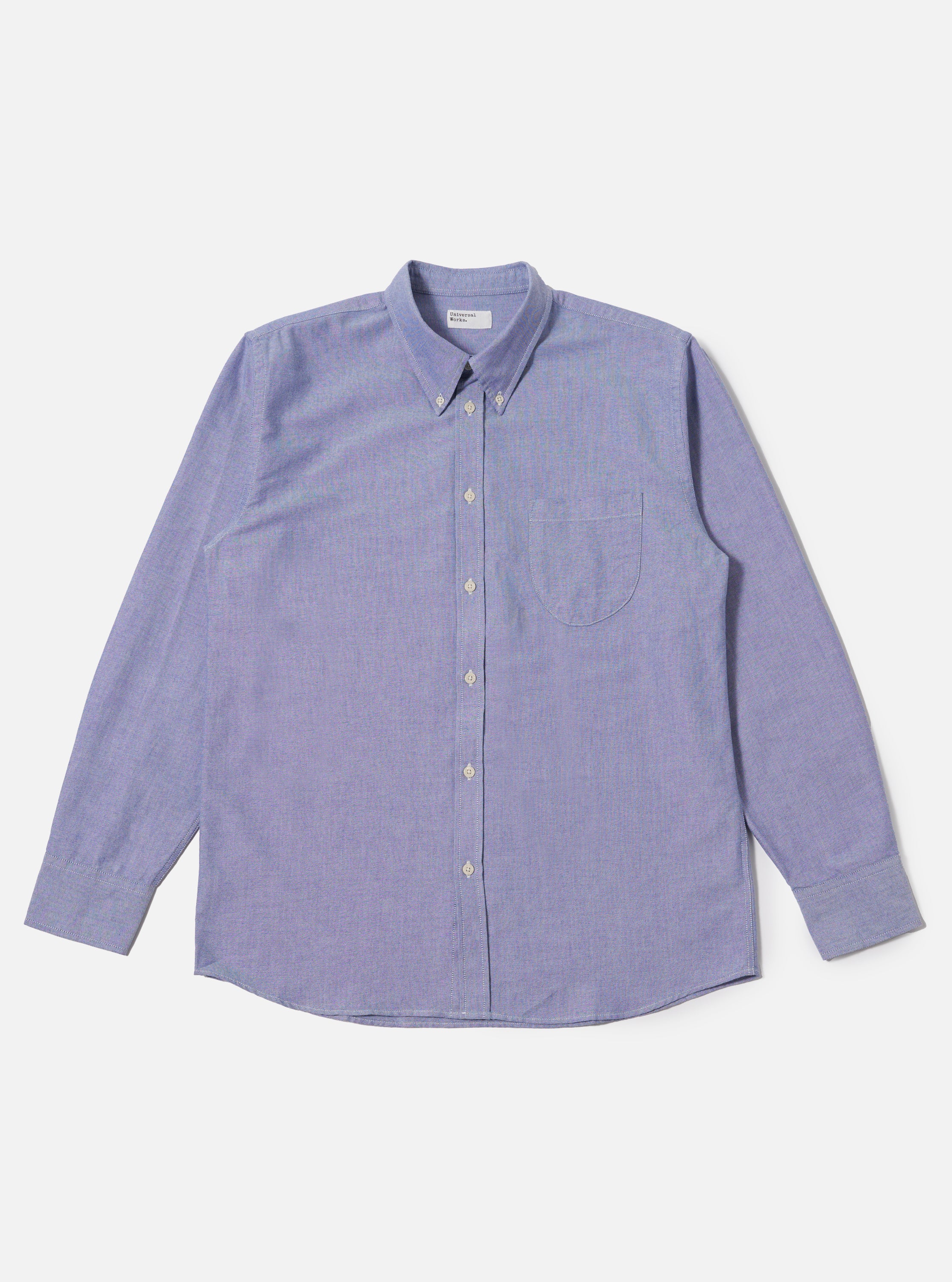 Universal Works Daybrook Shirt in Blue Oxford