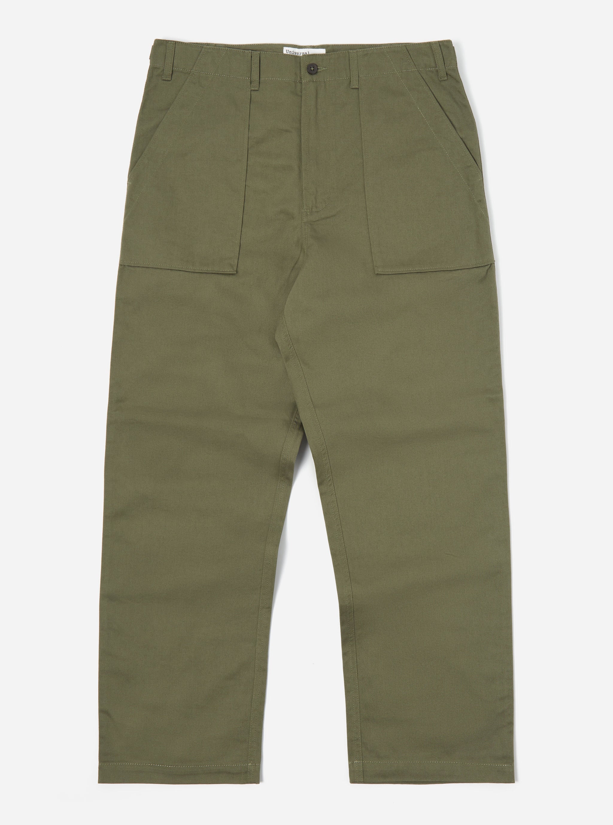 Universal Works Fatigue Pant (Undarted) in Light Olive Twill
