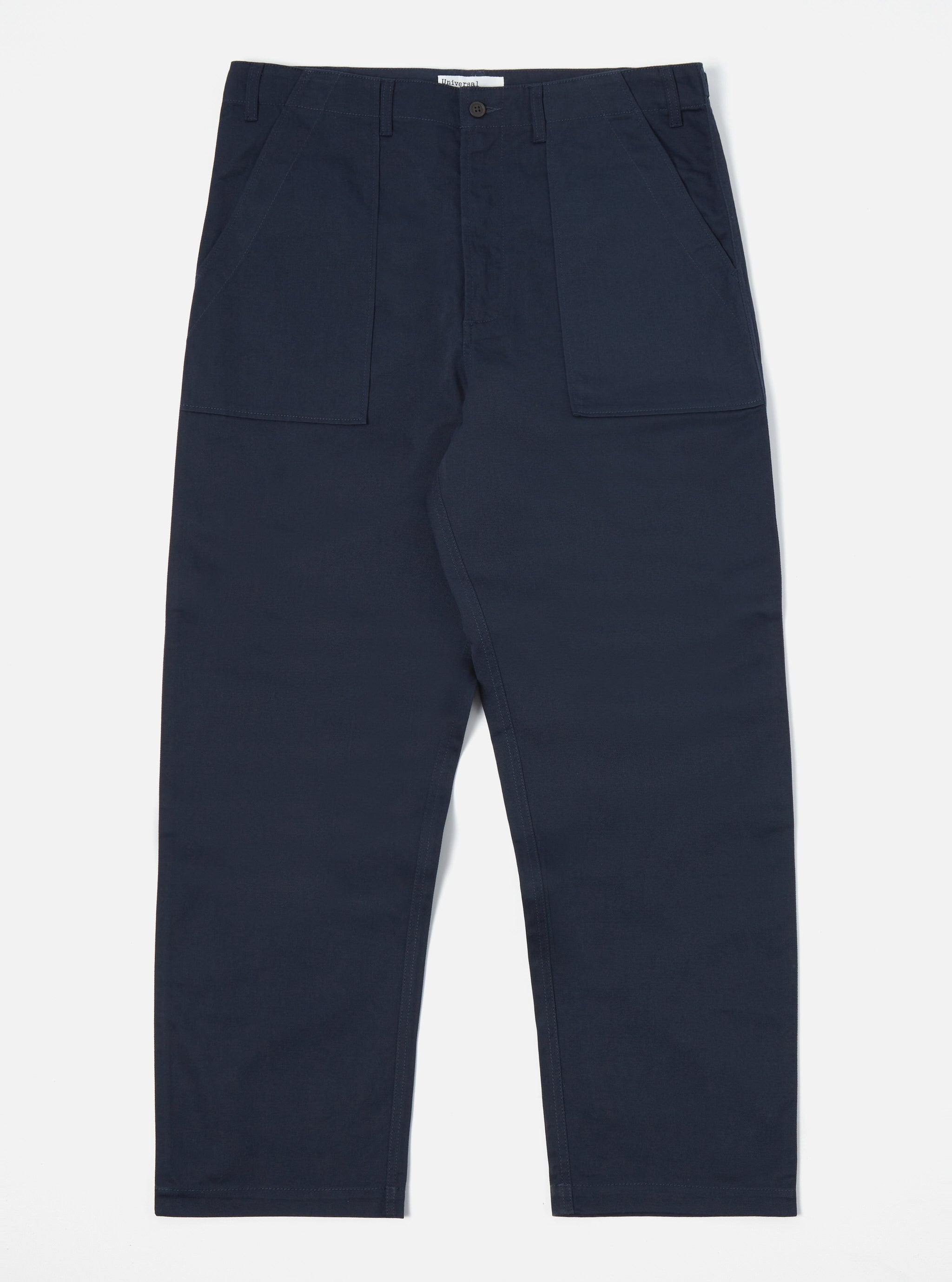 Universal Works Fatigue Pant (Undarted) in Navy Twill