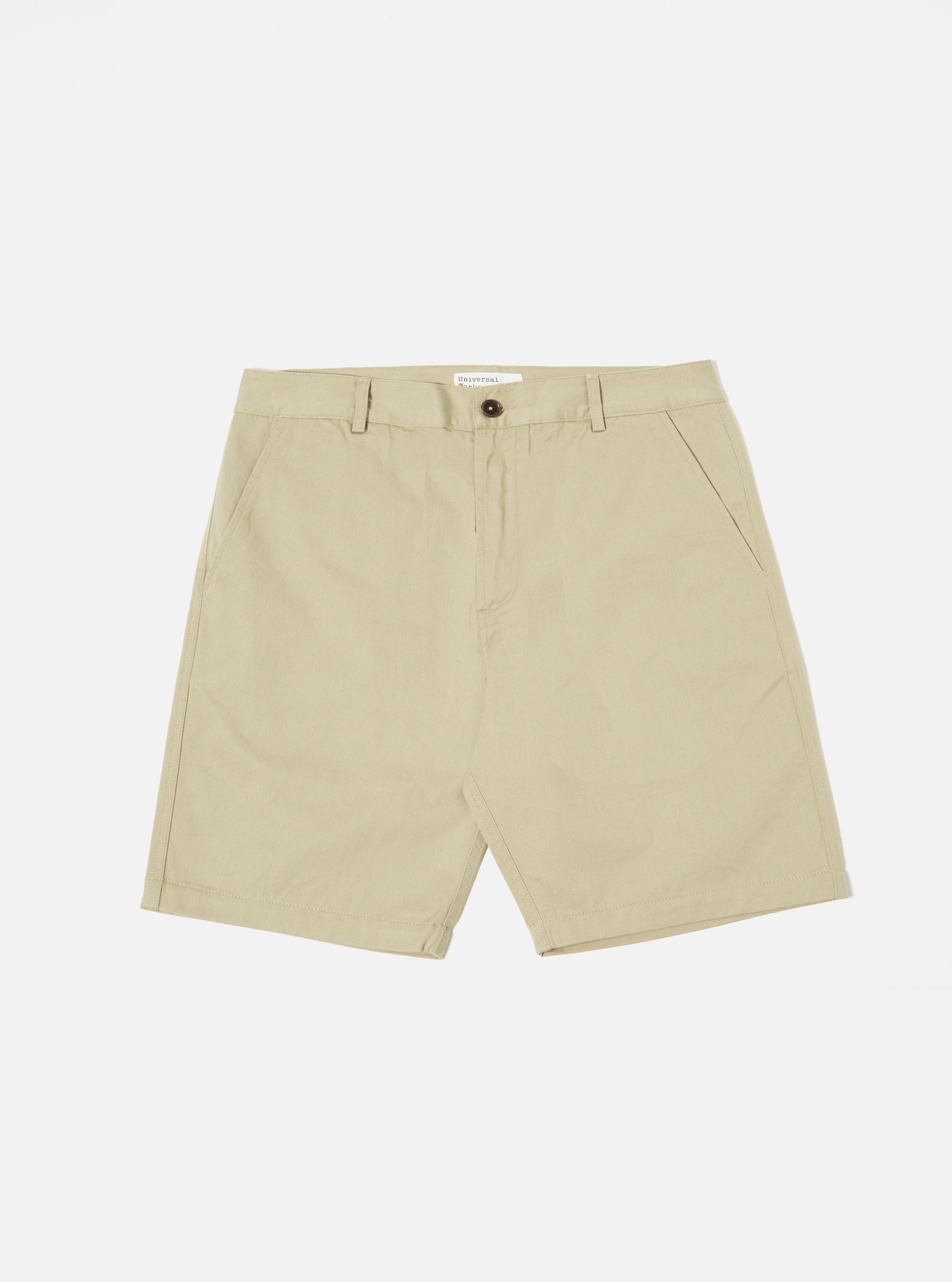 Universal Works Deck Short in Stone Twill