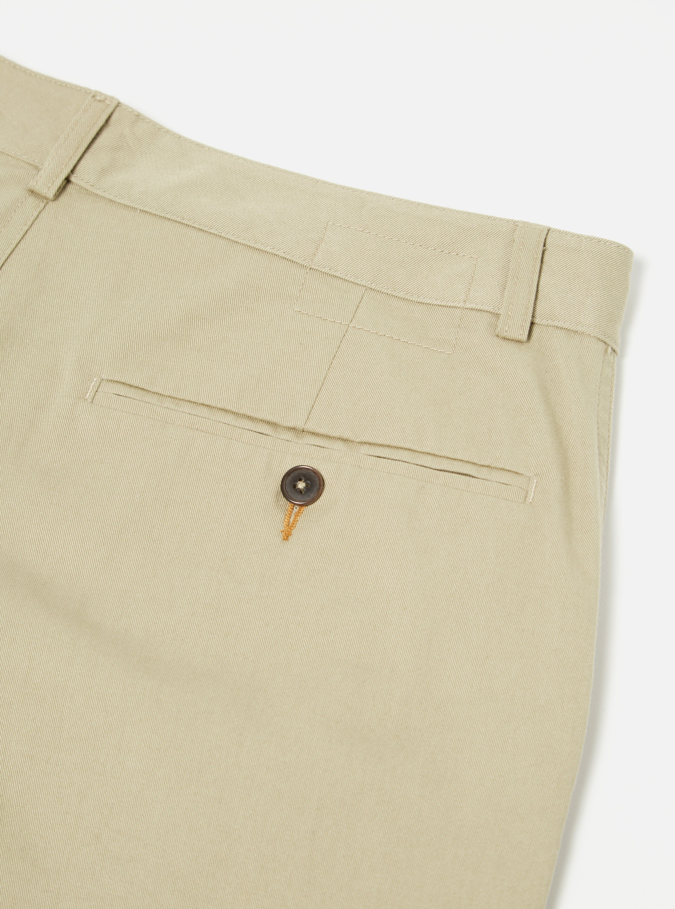 Universal Works Deck Short in Stone Twill