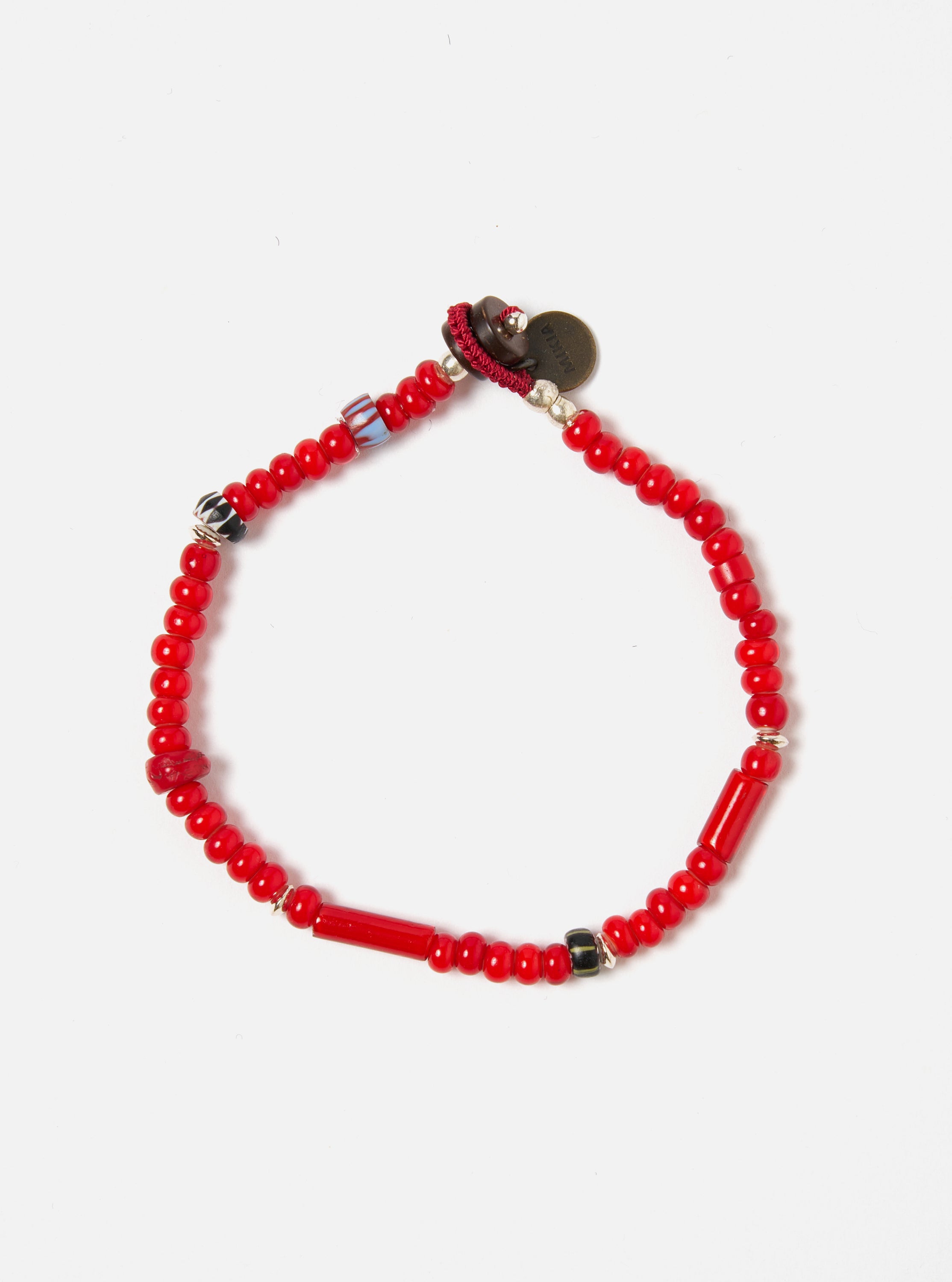 Mikia Bracelet in Red/White Hearts