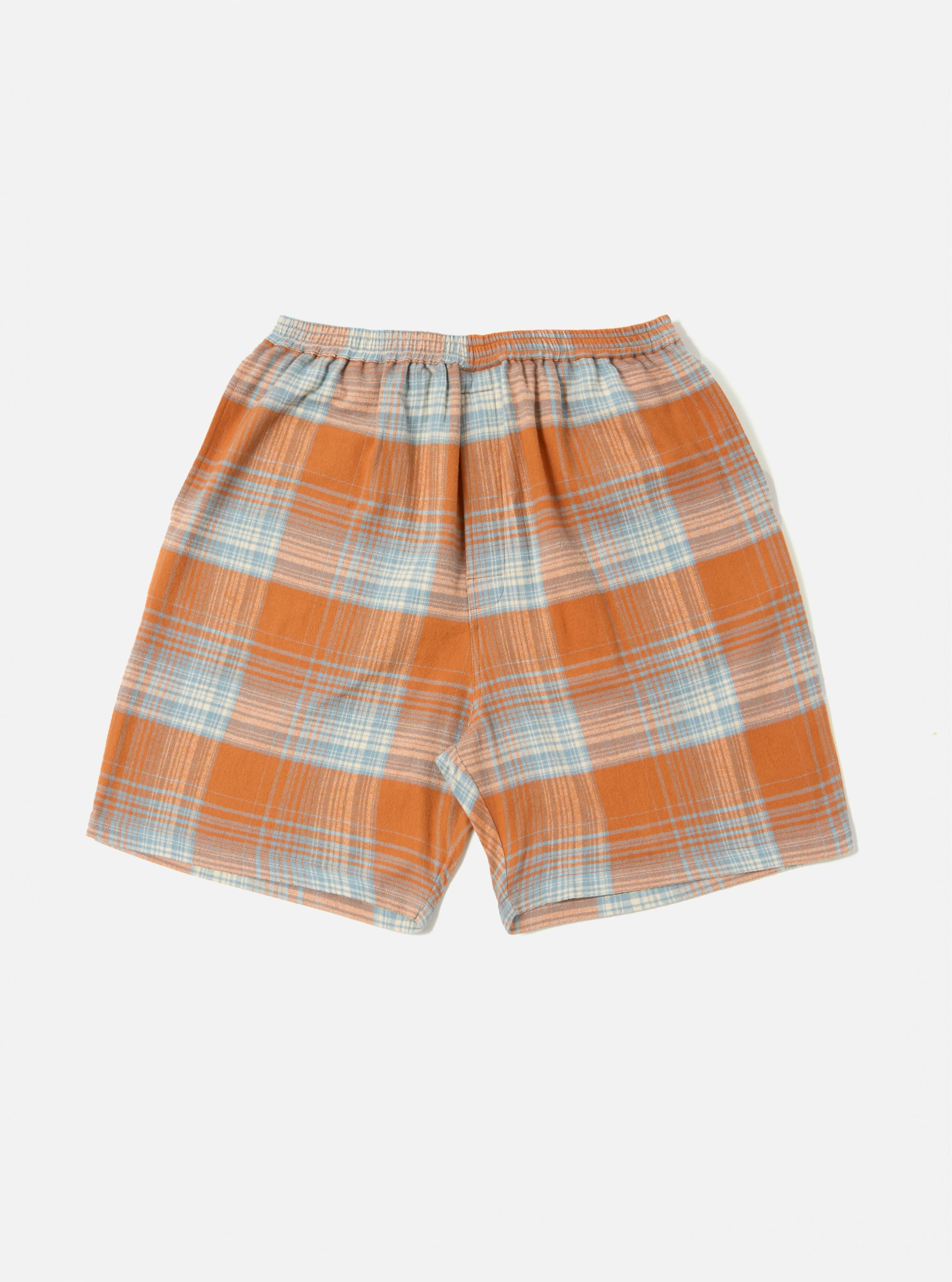 Universal Works Pyjama Short in Orange Check
