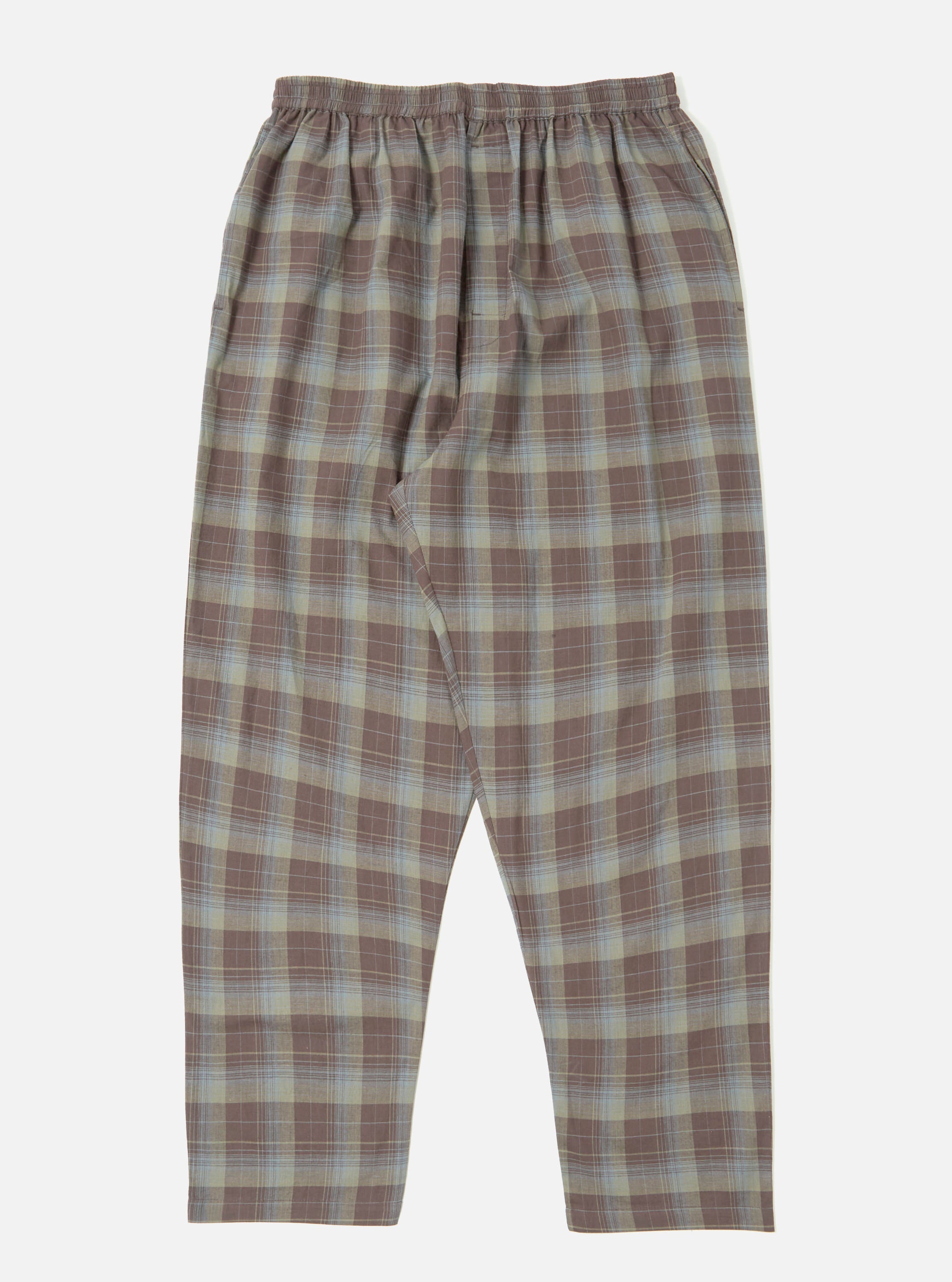 Universal Works Pyjama Pant in Green/Brown Check