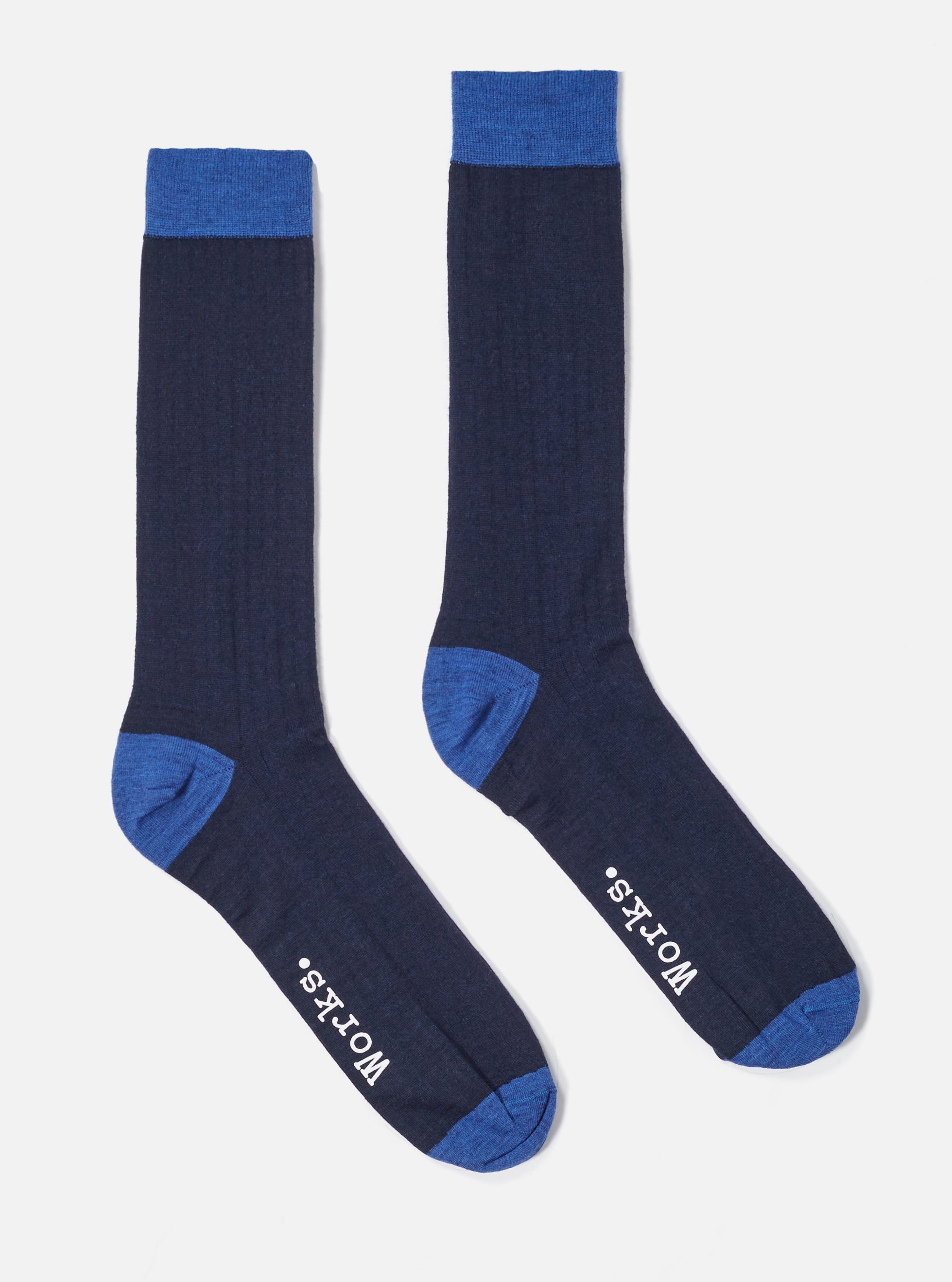 Universal Works Merino Classic Sock in Navy Merino